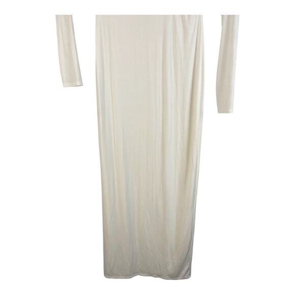 The Line by K Pascal Maxi Dress Ruched Long Sleeve Cut Out Evening Ivory Size S - Picture 13 of 13